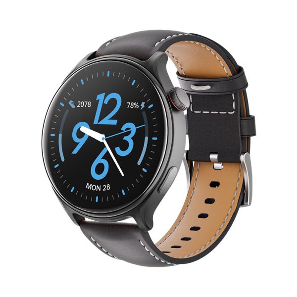 GTR2 smart watch Black border leather strap fitness heart rate monitor sport watch 2026 - Image 2